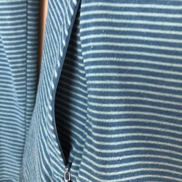 REI Slouching Neckline Zipper Pocket Stripe Top Small - Picture 6 of 8